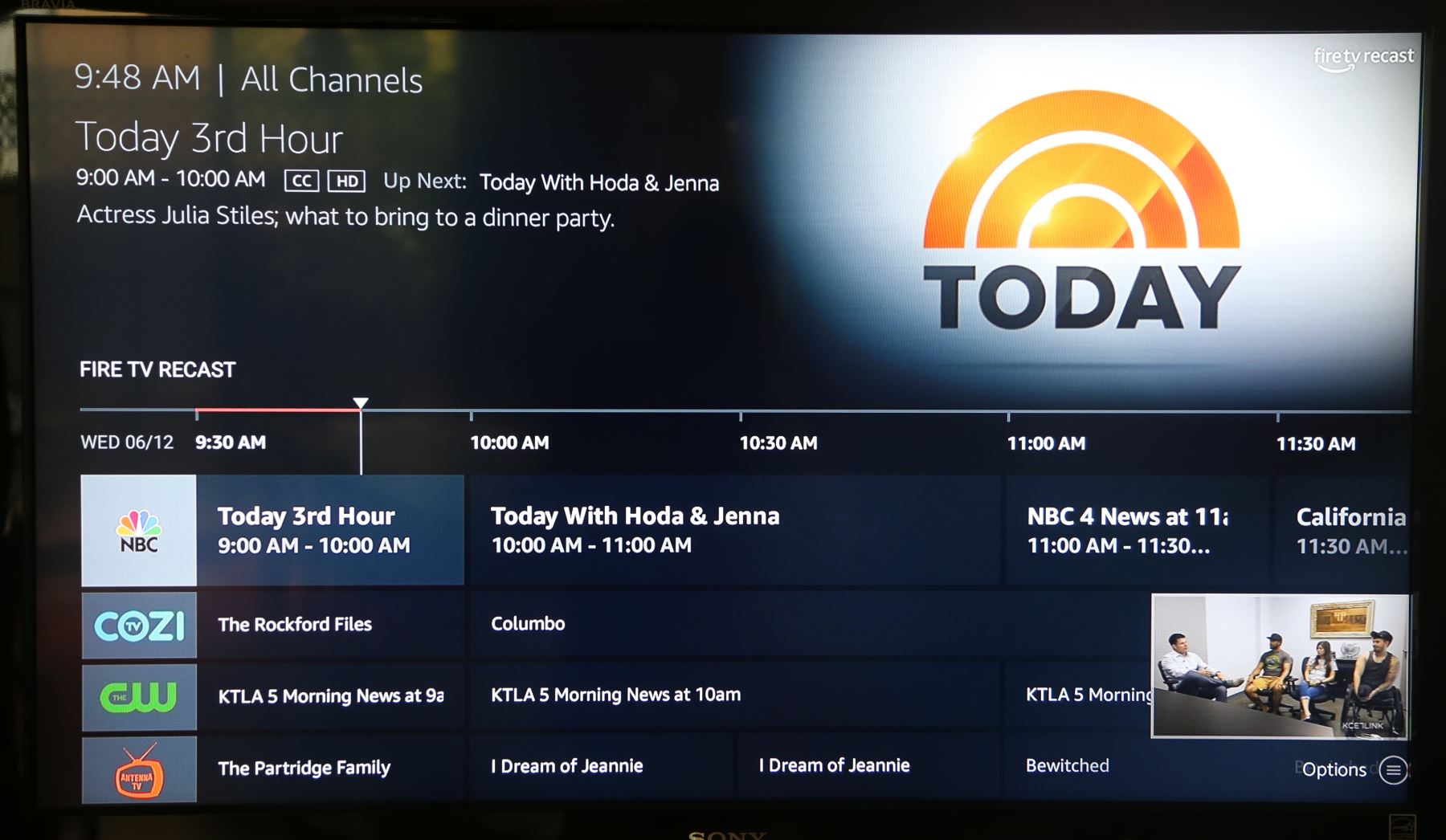 Amazon Fire TV Recast channel guide