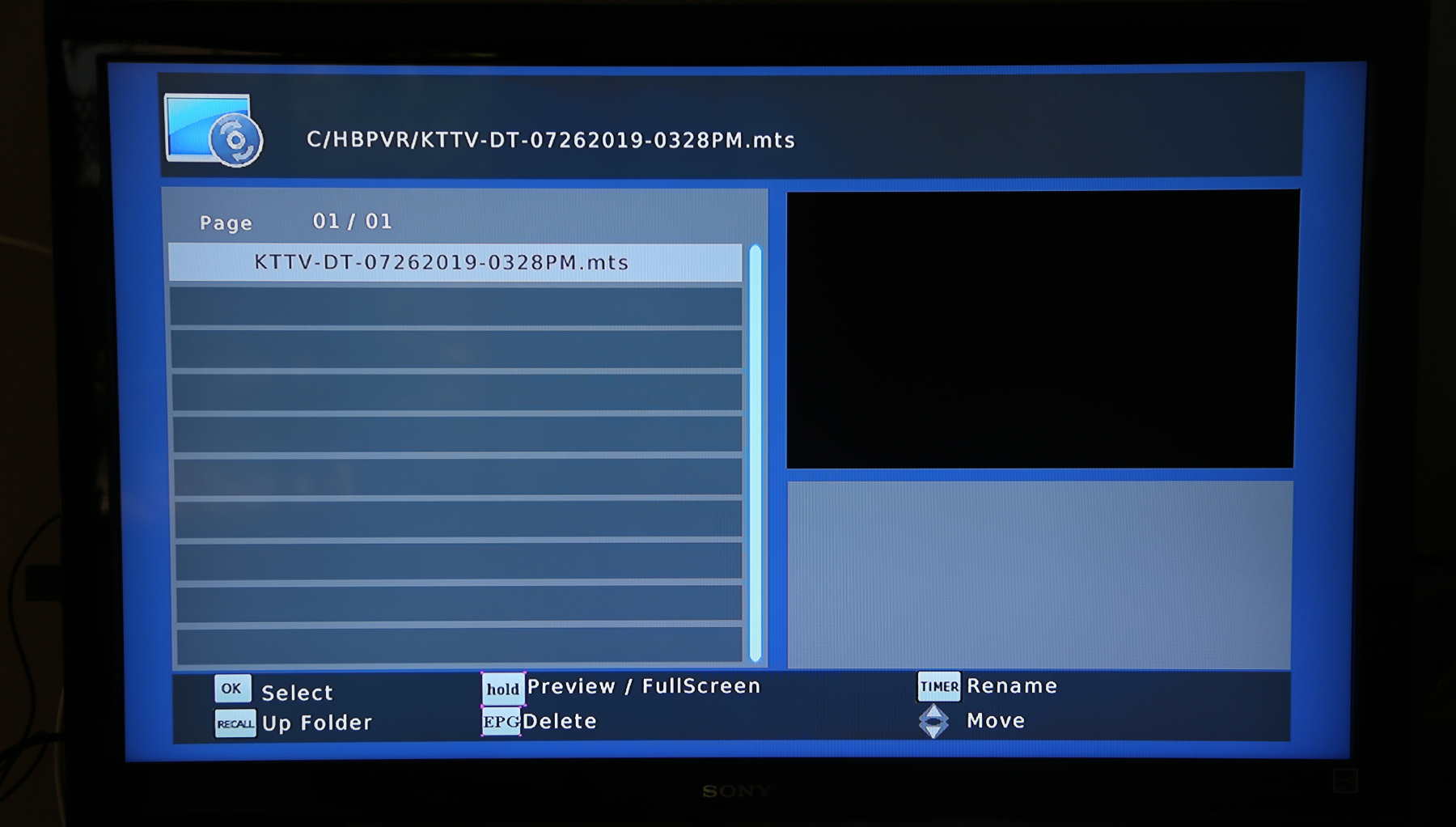 Page showing recording I made with the HOMEWORX converter box