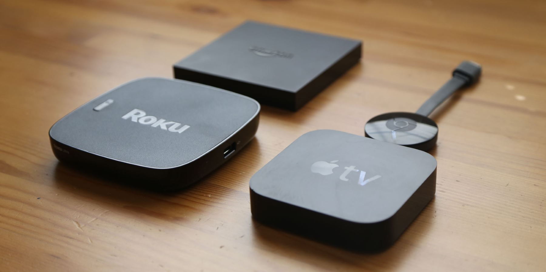 Roku, Apple TV, Amazon Fire TV, and Chromecast