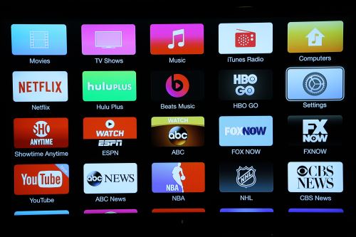 Apple TV apps screen 1