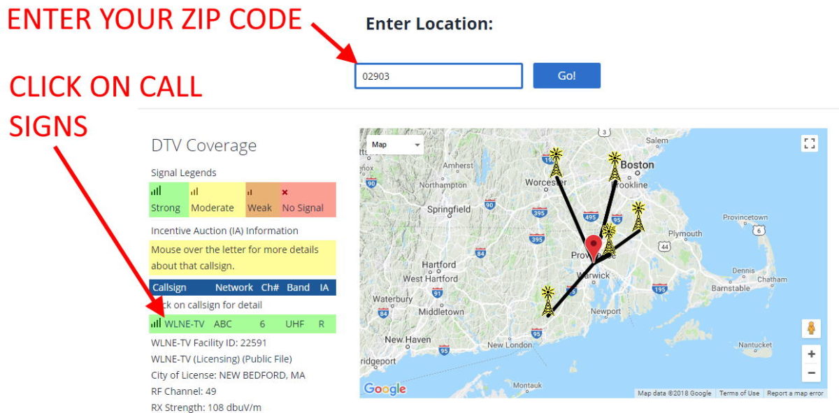 The Broadcast TV Station Finder