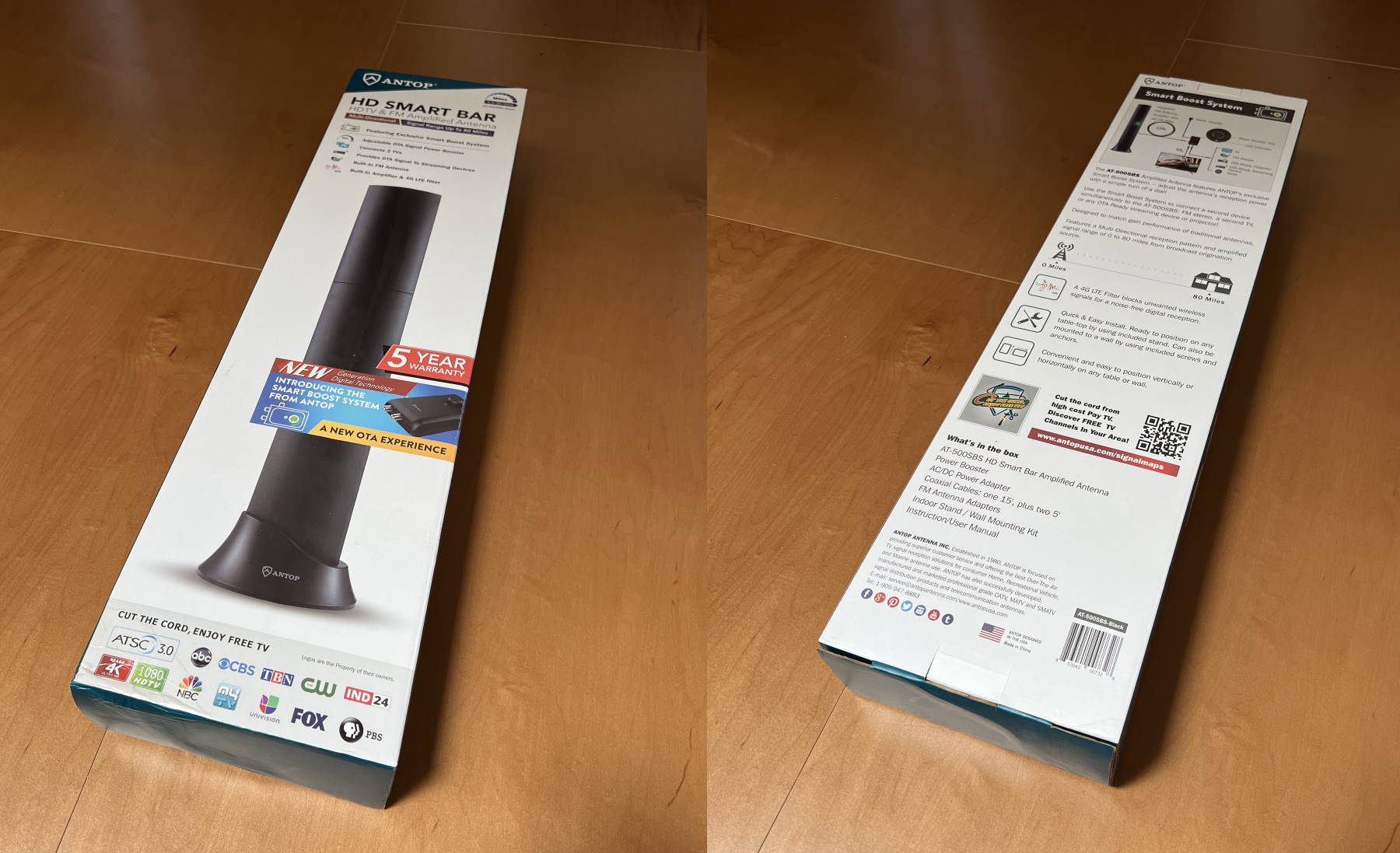 The Antop HD Smart Bar AT-500SBS packaging