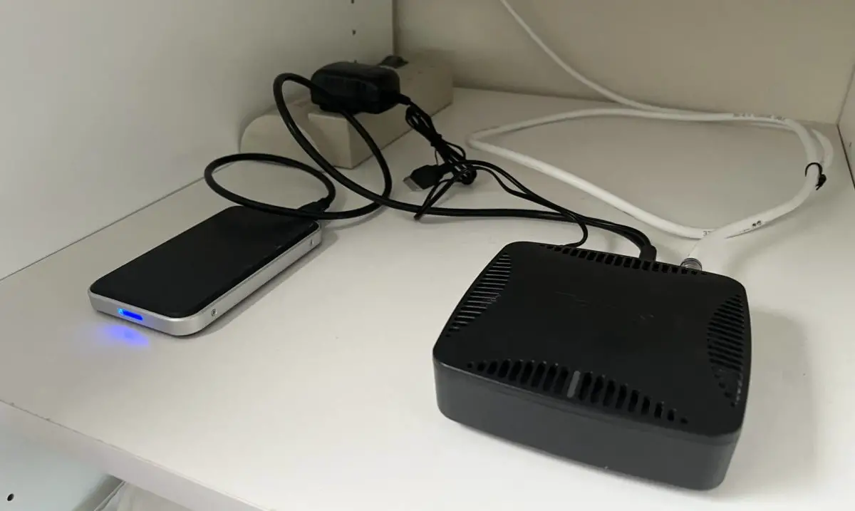 Tablo with external drive from my gutted Amazon Fire TV Recast!