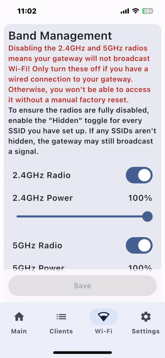The unofficial HINT Control app for T-Mobile gateways